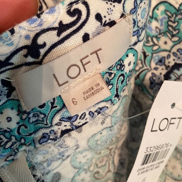 Loft Linen Blend Wrap Skirt - NWT - Picture 5 of 10